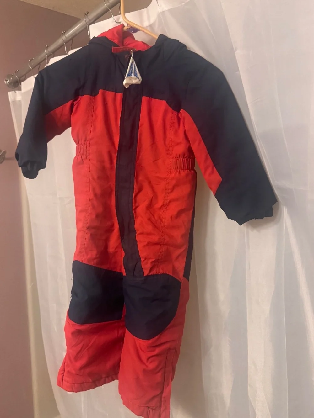 LL BEAN Cold Buster Snowsuit size 3T with grow cuffs has a small scratch last pi